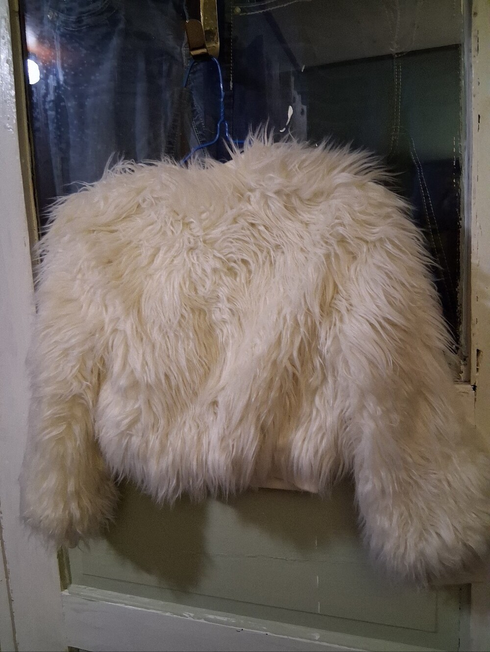 Faux Fur Cream Cropped Jacket - Chikdren - Picture 6 of 6